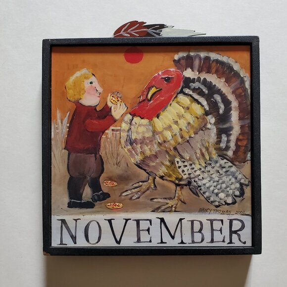 Nancy Thomas November Plaque from her "Children's Series" dated 2004 (Turkey) - Picture 1 of 8